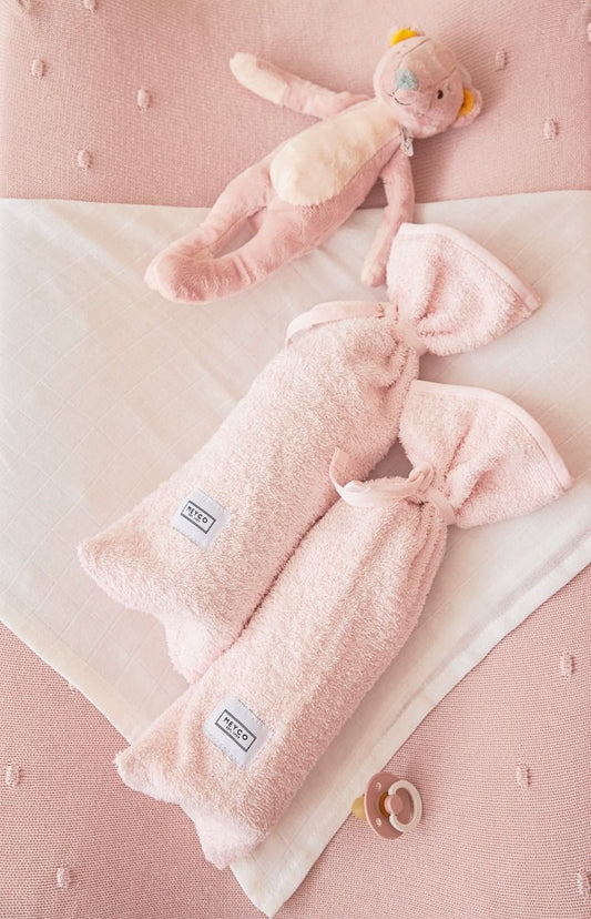 Kruikenzak Meyco Basic Badstof Soft Pink 2-pack