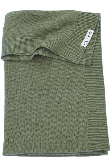 Deken Ledikant Meyco Mini Knots Forest Green