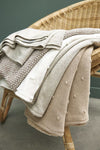 Deken Ledikant Meyco Mini Knots Teddy Sand