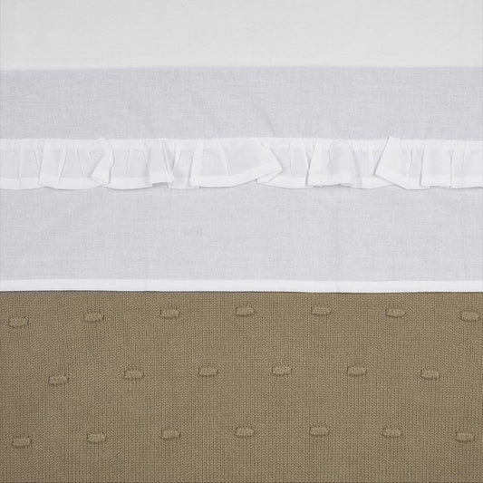 Laken Ledikant Meyco Ruffle Wit