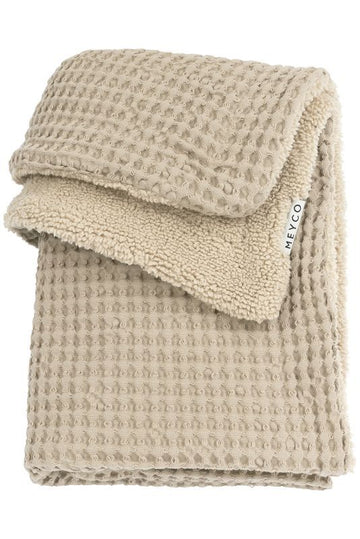 Deken Wieg Meyco Wafel Teddy Sand