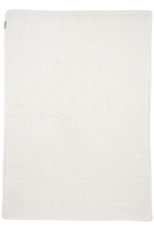 Deken Ledikant Meyco Knots Teddy Offwhite 100x150