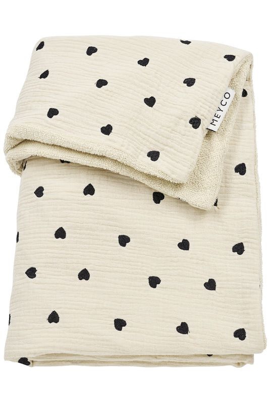 Deken Ledikant Meyco Pre Washed Hydrofiel Sweet Heart Soft Sand