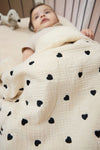 Deken Ledikant Meyco Pre Washed Hydrofiel Sweet Heart Soft Sand