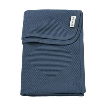 Deken Wieg Meyco Jacquard Pure Indigo