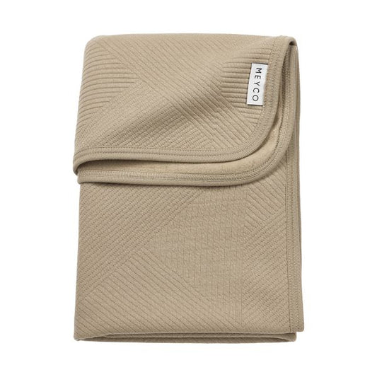 Deken Wieg Meyco Jacquard Pure Flannel Taupe