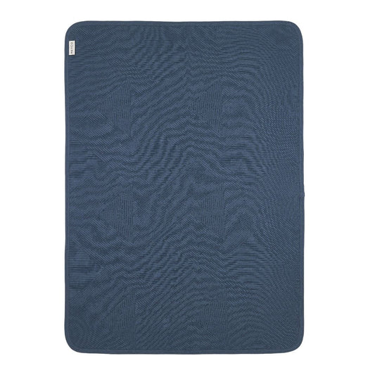 Deken Ledikant Meyco Jaquard Pure Flannel Indigo