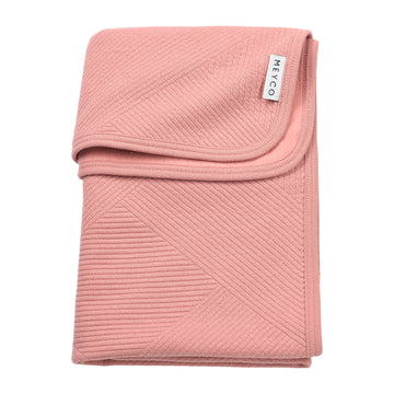 Deken Wieg Meyco Jaquard Pure Flannel Rose