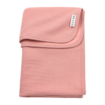 Deken Wieg Meyco Jaquard Pure Flannel Rose