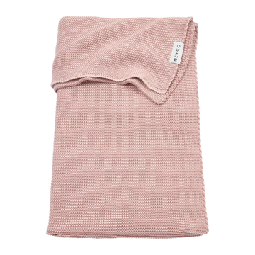 Deken Ledikant Meyco Stripe Gebreid 100x150 Purple Pink/Soft Pink