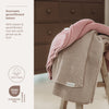 Deken Ledikant Meyco Stripe Gebreid 100x150 Purple Pink/Soft Pink