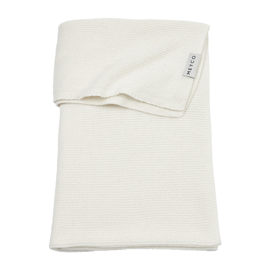 Deken Wieg Meyco Basic gebreid 75x100 Off White