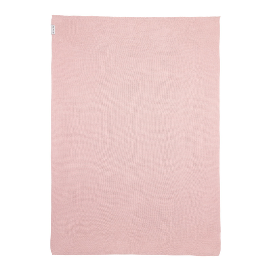 Deken Ledikant Meyco Basic Gebreid 100x150 Soft Pink
