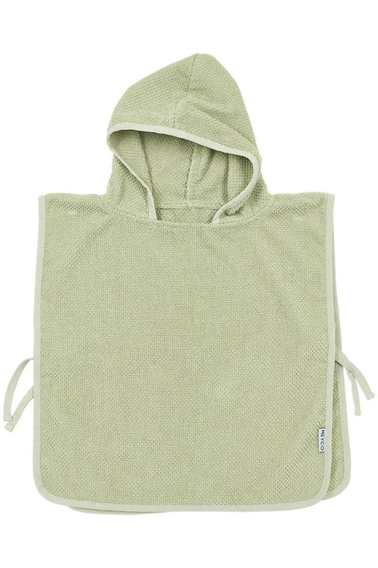 Badponcho Meyco Popcorn 1-3 jaar Soft Olive