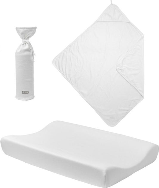Verzorgingset Meyco Basic Jersey White 3-delig