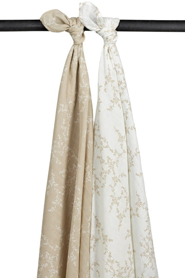 Swaddle Doek Meyco Branches Sand 2-pack