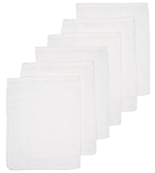Washandjes Meyco Uni Wit 6-pack
