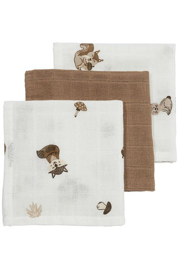 Monddoekjes Meyco Forest Animals Toffee 3-pack