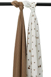 Swaddle Doek Meyco Forest Animals Toffee 2-pack