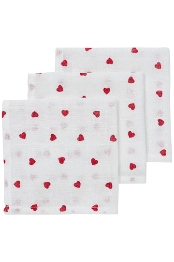 Monddoekjes Meyco Sweet Heart Red 3 st