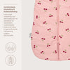 Slaapzak Meyco Gevoerd Afritsbare Mouw Cherry 70cm Soft Rose