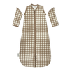 Slaapzak Meyco Gevoerd Afritsbare Mouw Vichy Square 110cm Dark Taupe