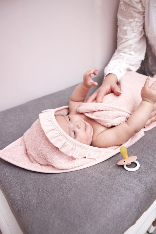 Badcape Meyco Ruffle Badstof Soft Pink