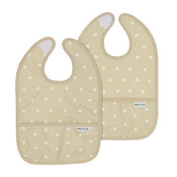 Slabber Meyco Met Opvangbakje Gingko Soft Sand 2-pack