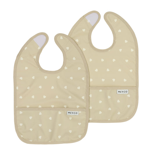 Slabber Meyco Met Opvangbakje Gingko Soft Sand 2-pack
