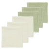 Monddoekjes Meyco Popcorn Naturel/Soft Olive 6-pack