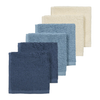 Monddoekjes Meyco Badstof Natural/JeansBlue/Indigo 6-pck