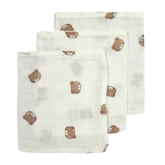 Washandjes Meyco Bear Mulitcolour 3-pck