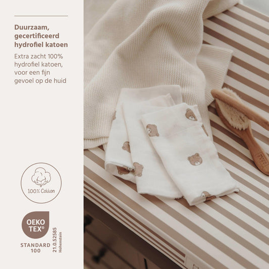 Washandjes Meyco Bear Mulitcolour 3-pck