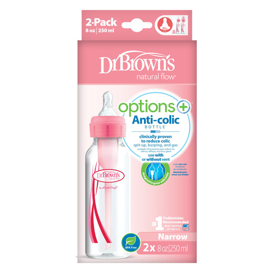 Fles Dr. Brown's Duopack Smal Roze 250ml 2st