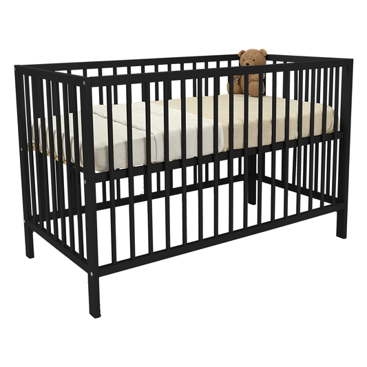 Meegroei Ledikant Colorfull Home Luca V2 Pure Black 60x120