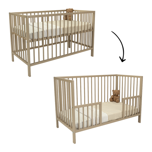 Meegroei Ledikant Colorfull Home Luca V2 Pure Sand 60x120