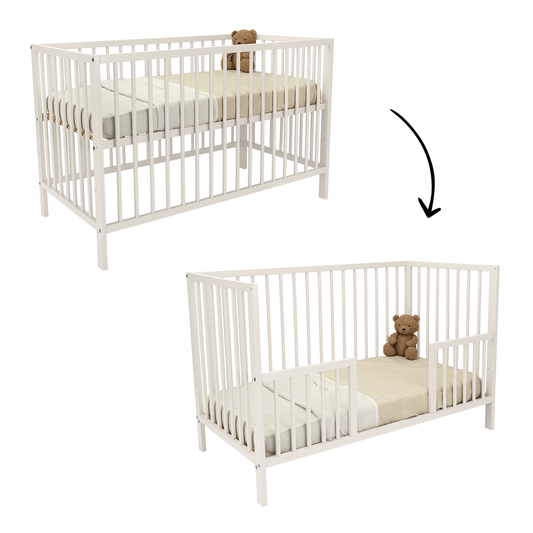 Meegroei Ledikant Colorfull Home Luca V2 Pure White 60x120