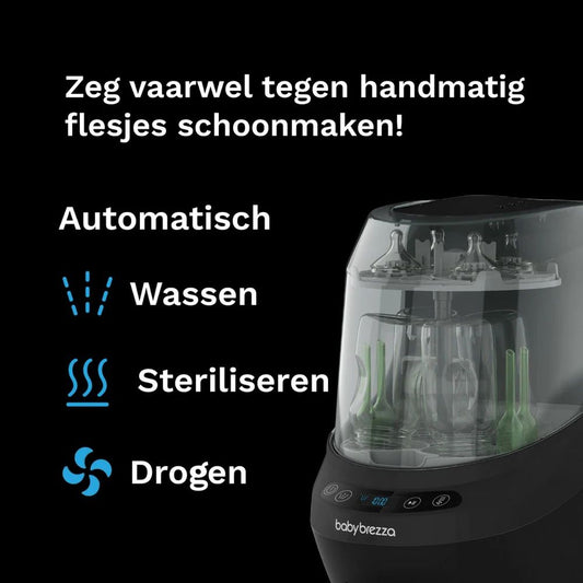 Flessenwasser Baby Brezza Bottle Washer Pro All Black
