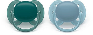 Fopspeen Philips Avent Ultra Soft Blauw/Groen 18mnd