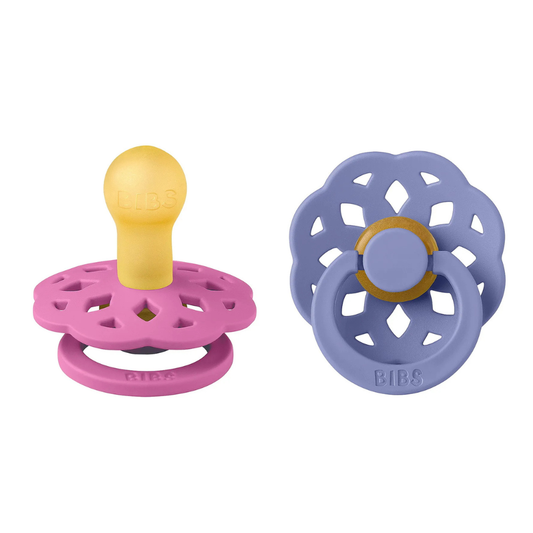 Fopspeen BIBS Latex Bubblegum/Peri 0-6mnd