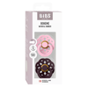 Fopspeen BIBS Round Boheme Latex 6-12mnd Baby/Pink/Plum 2-pack