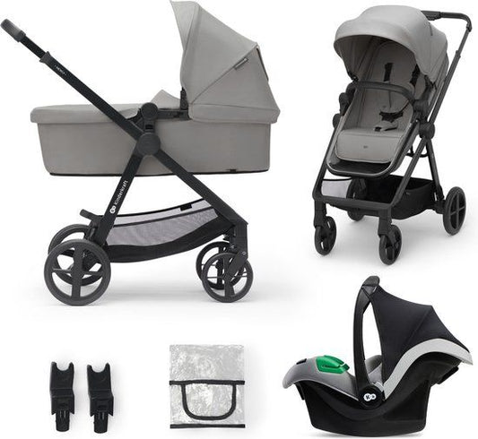 Kinderwagen Kinderkraft Newly 3-in-1 Pro Moonlight Grey met Autostoel