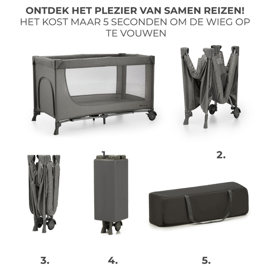 Campingbed Kinderkraft Joy 2 Dark Grey