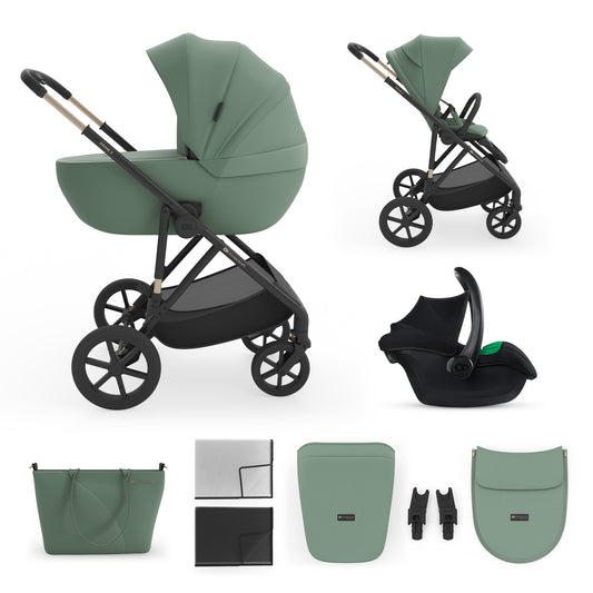 Kinderwagen Kinderkraft Prime3 PRO 3-in-1 Dark Green