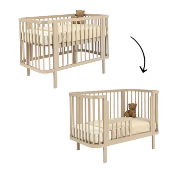 Meegroei Ledikant Novi Kira Incl. Bedzijde 60x120 Sand