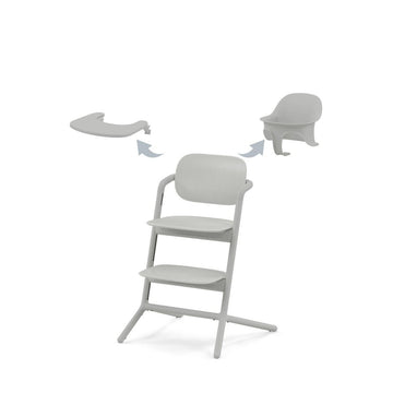 Kinderstoel Cybex Lemo 3-in-1 Suede Grey/Mid Grey met Babyset & Eetblad