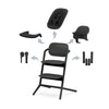 Kinderstoel Cybex Lemo 4-in-1 Stunning Black/Black met Newbornset + Babyset + Eetblad & Accessoires