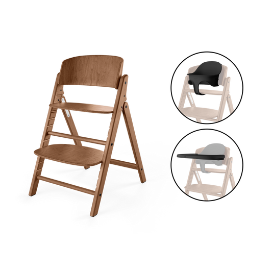 Kinderstoel Cybex CLICK & FOLD 3-in-1 All Natural/Dark Natural