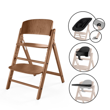 Kinderstoel Cybex CLICK & FOLD 4-in-1 All Natural/Dark Natural