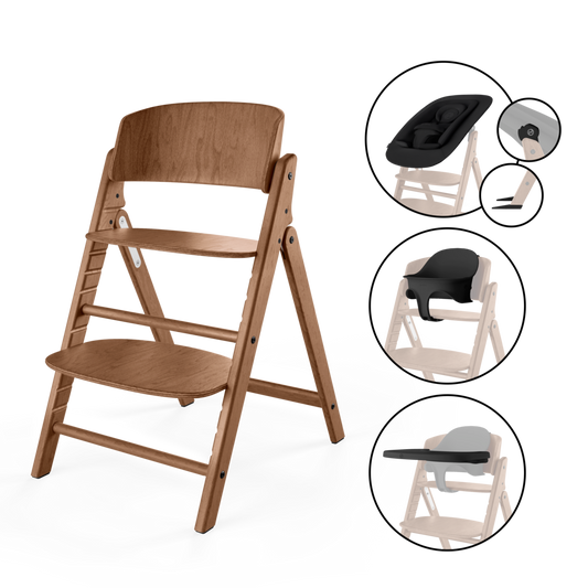 Kinderstoel Cybex CLICK & FOLD 4-in-1 All Natural/Dark Natural